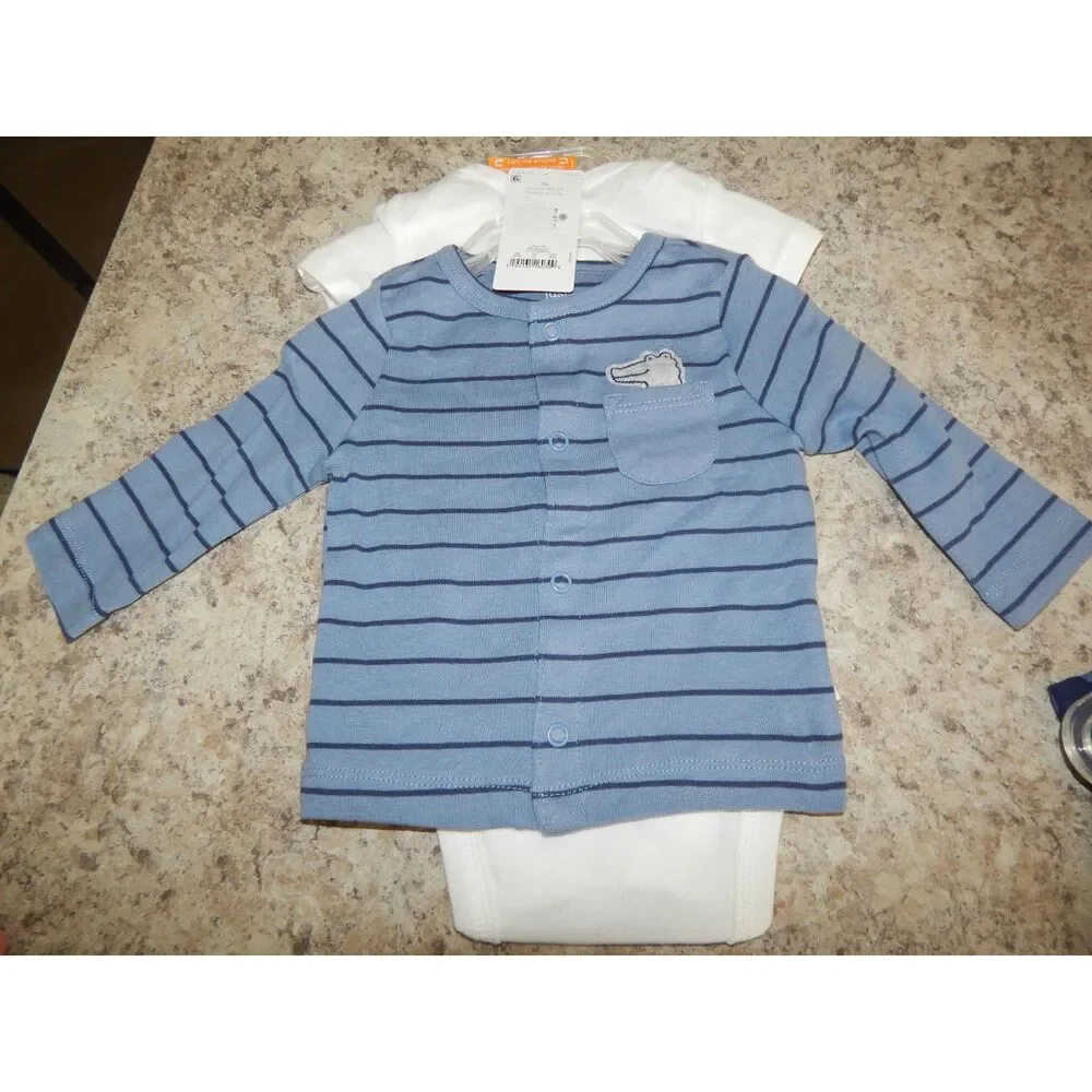 Carters Just One You 6pc Baby Boy Outfit Bundle 3M NWT Cotton Dinosaur Alligator